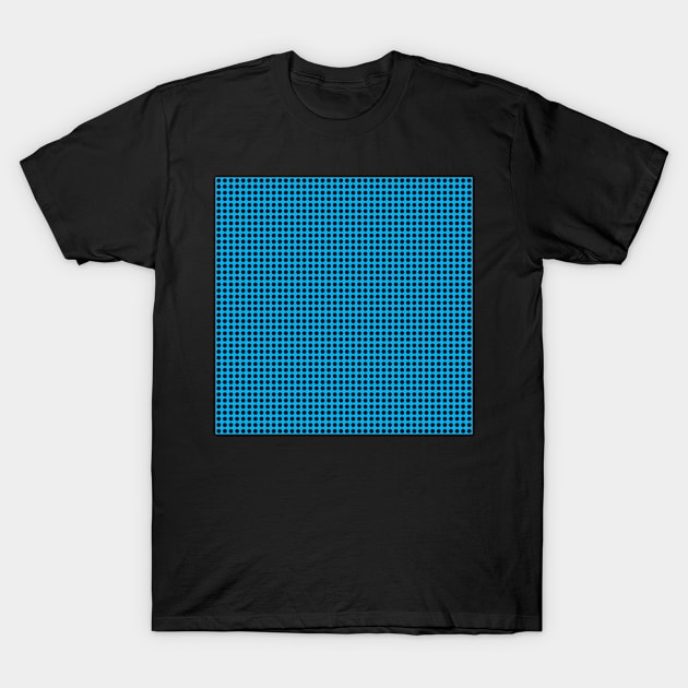 Deep Sky Blue Dotted Pattern T-Shirt by mydesignontrack